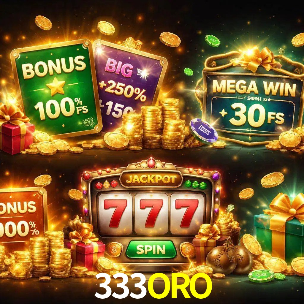 Tipos de bonos 333ORO incluyendo recompensas de bienvenida y promociones continuas